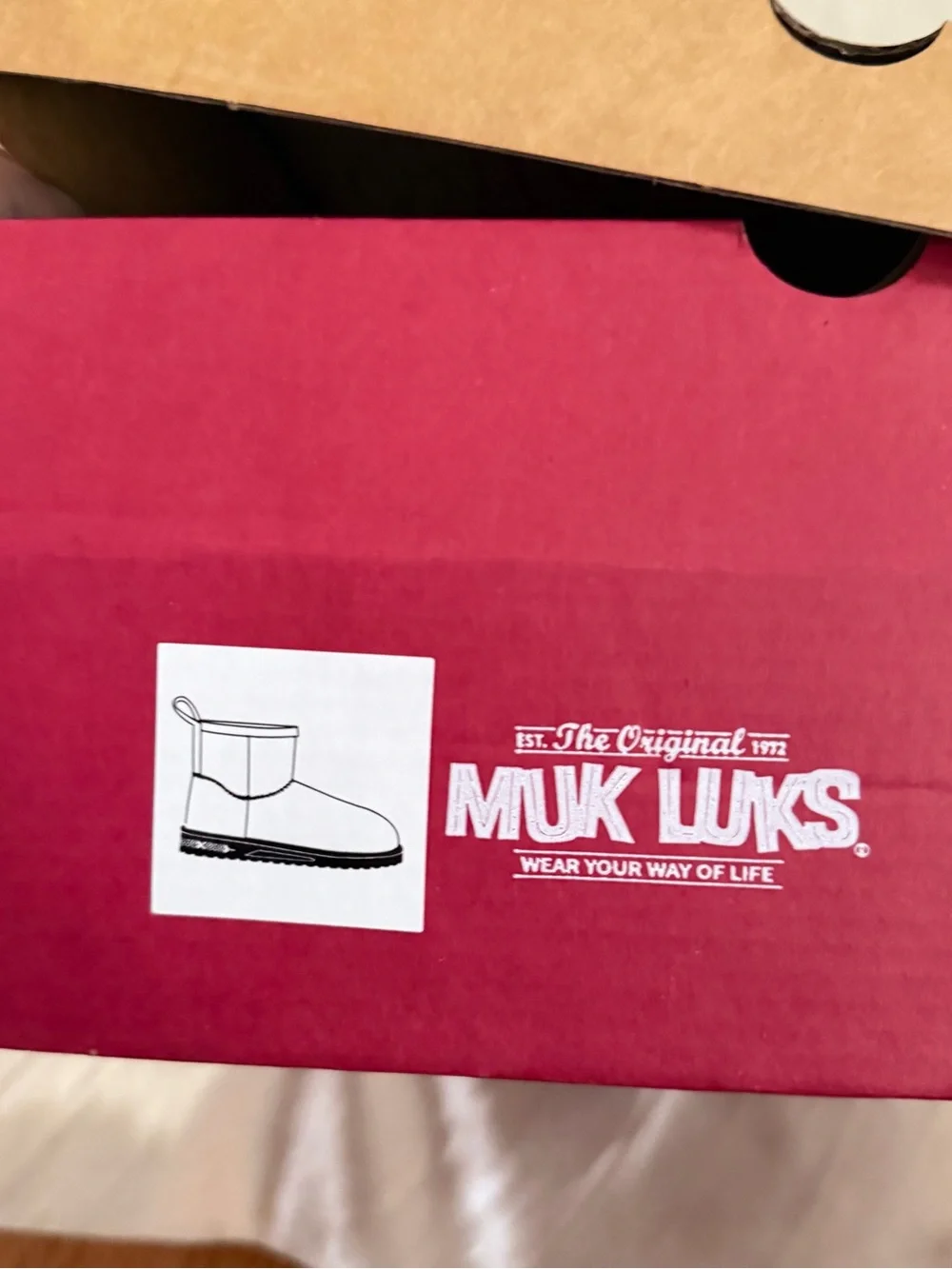 Muk Luks Side Zip Winter Boots - Tasha Chestnut Size 8 New In Box